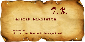 Tauszik Nikoletta névjegykártya